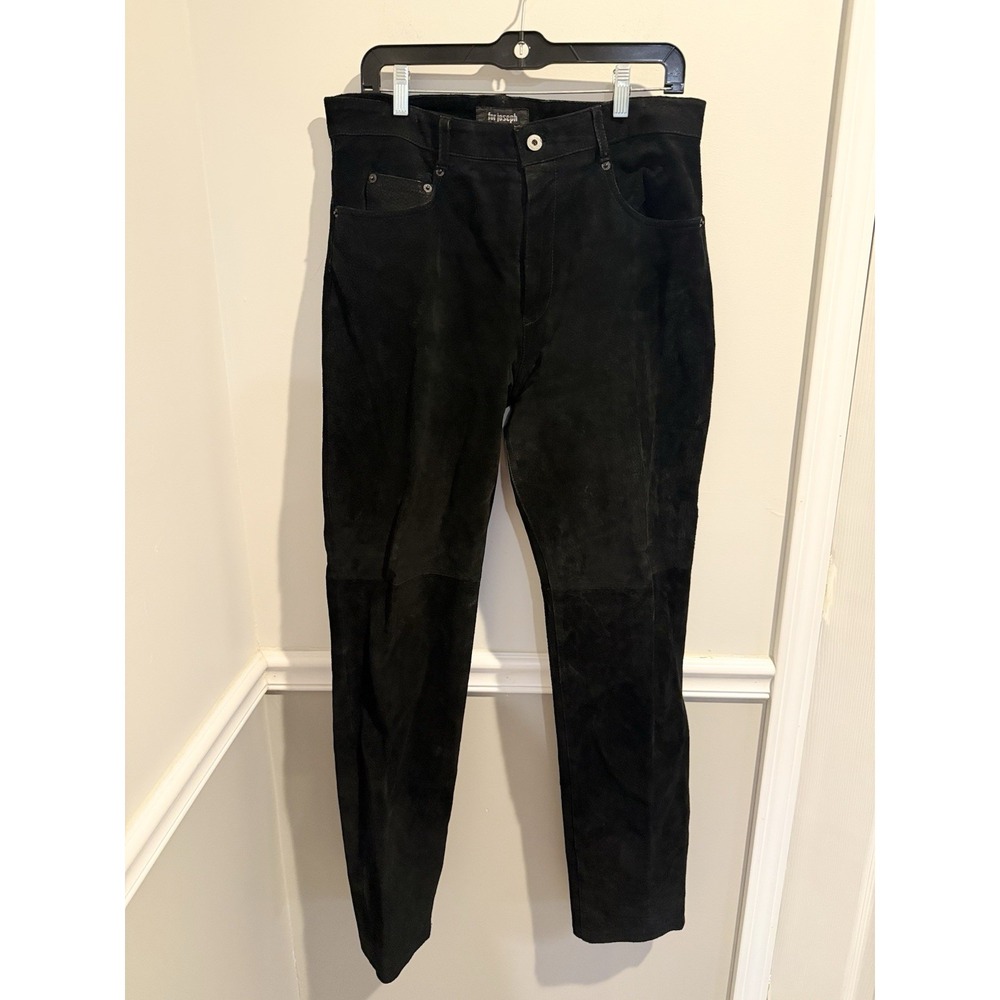 For Joseph Colette Pants Women's Size 12 Black Suede Lined Pockets Vintage